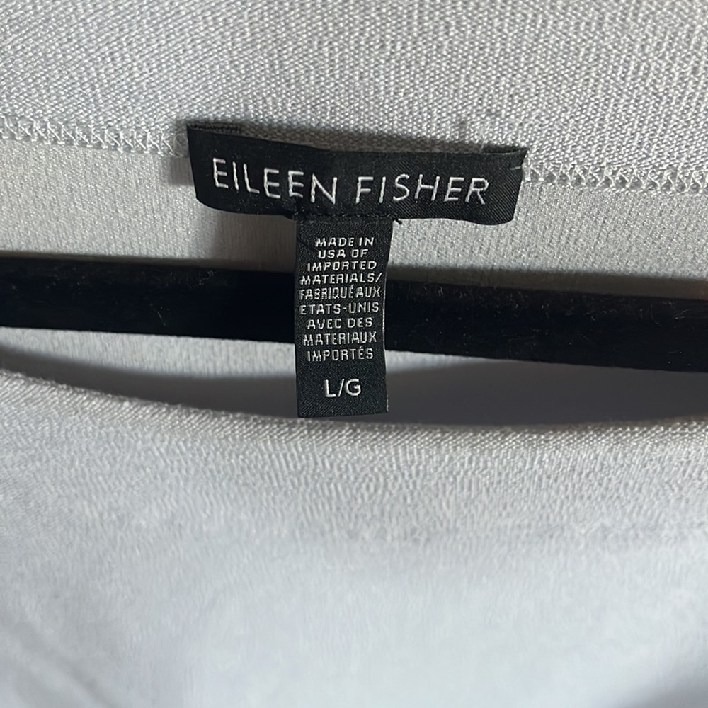 Eileen Fisher Light Blue Crepe Top - Picture 3 of 3